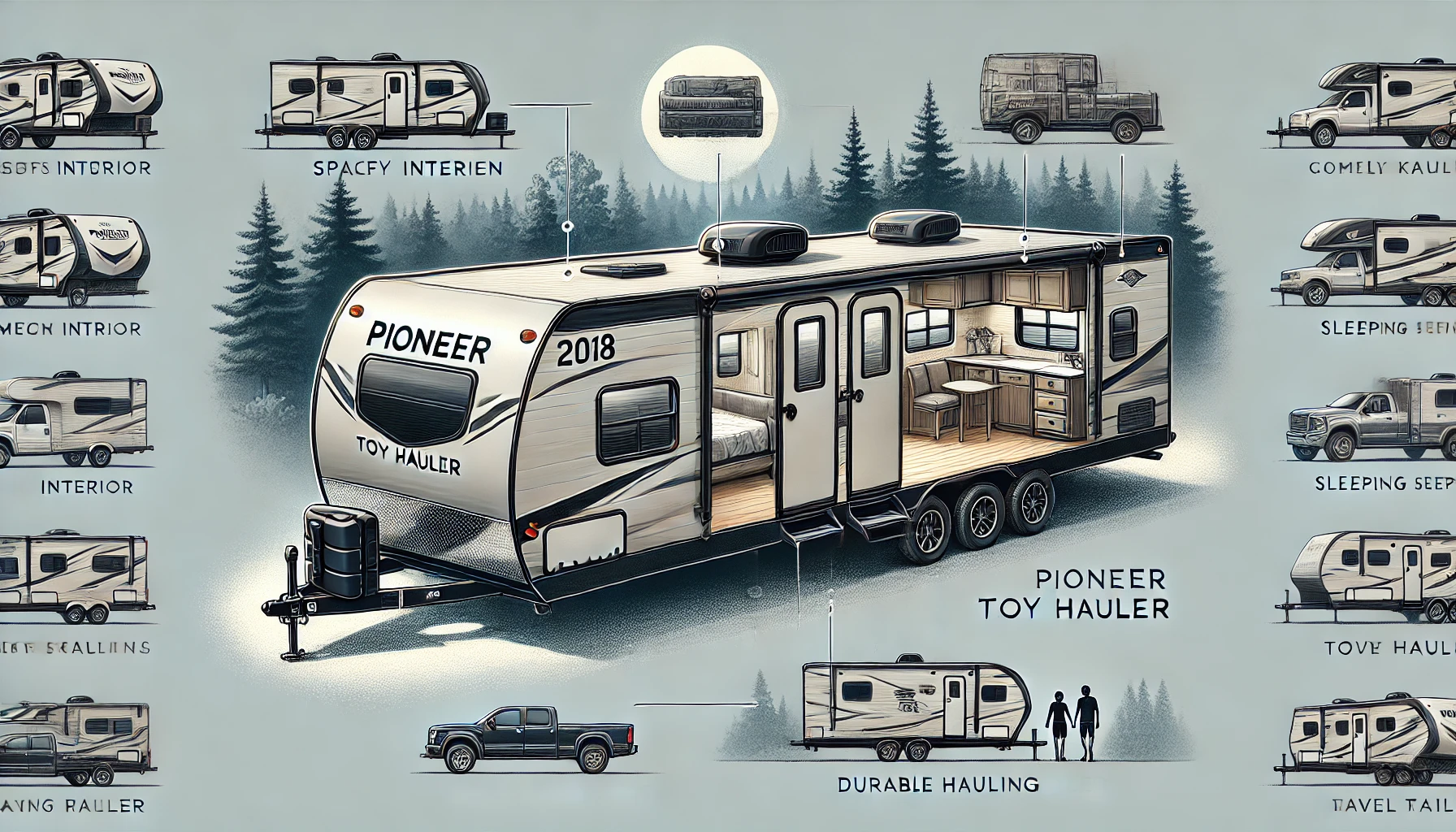 2018 Pioneer Toy Hauler Travel Trailer Specs